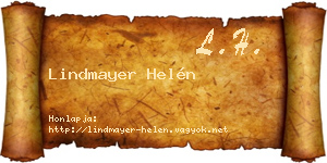 Lindmayer Helén névjegykártya
