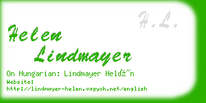 helen lindmayer business card